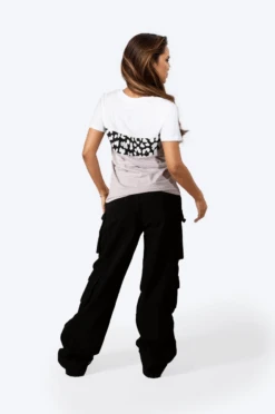 HYPE WOMENS LILAC CHEVRON LEOPARD SCRIBBLE T-SHIRT -Hype 9Snojw sJ mAksSpG5Rknw