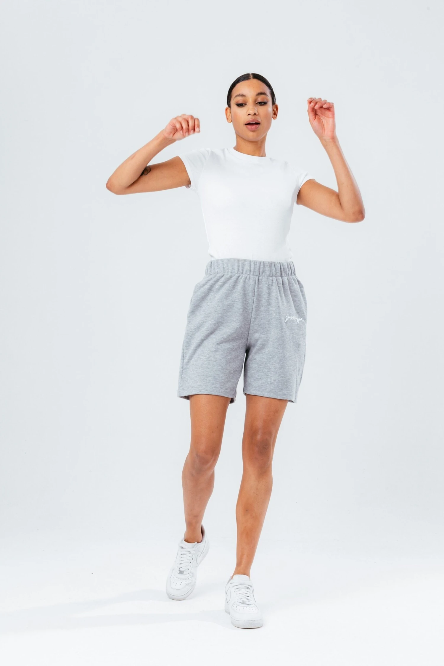 Hype. Grey Reverse Loop Back Shorts 3 Hype. Grey Reverse Loop Back Shorts - Image 2