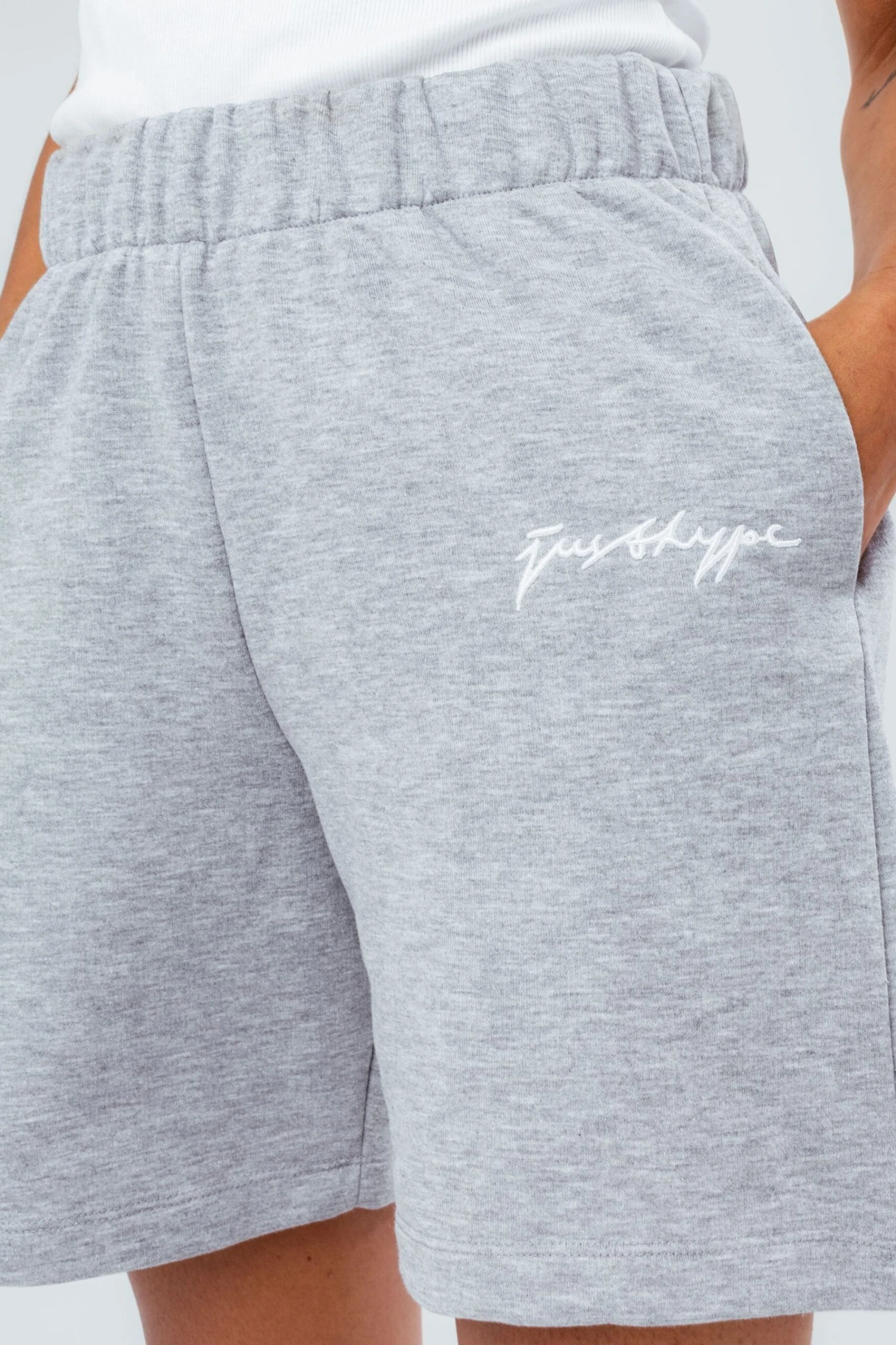 Hype. Grey Reverse Loop Back Shorts 5 Hype. Grey Reverse Loop Back Shorts - Image 4