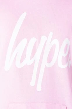 HYPE PINK WHITE SCRIPT GIRLS PULLOVER HOODIE -Hype BAS18407K 3 52f61b6e ed79 44b7 8616 3119cc84af27