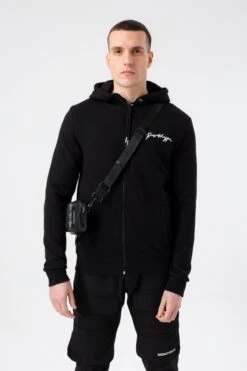 HYPE BLACK SCRIBBLE ZIP MEN'S HOODIE -Hype CORE21 035 7