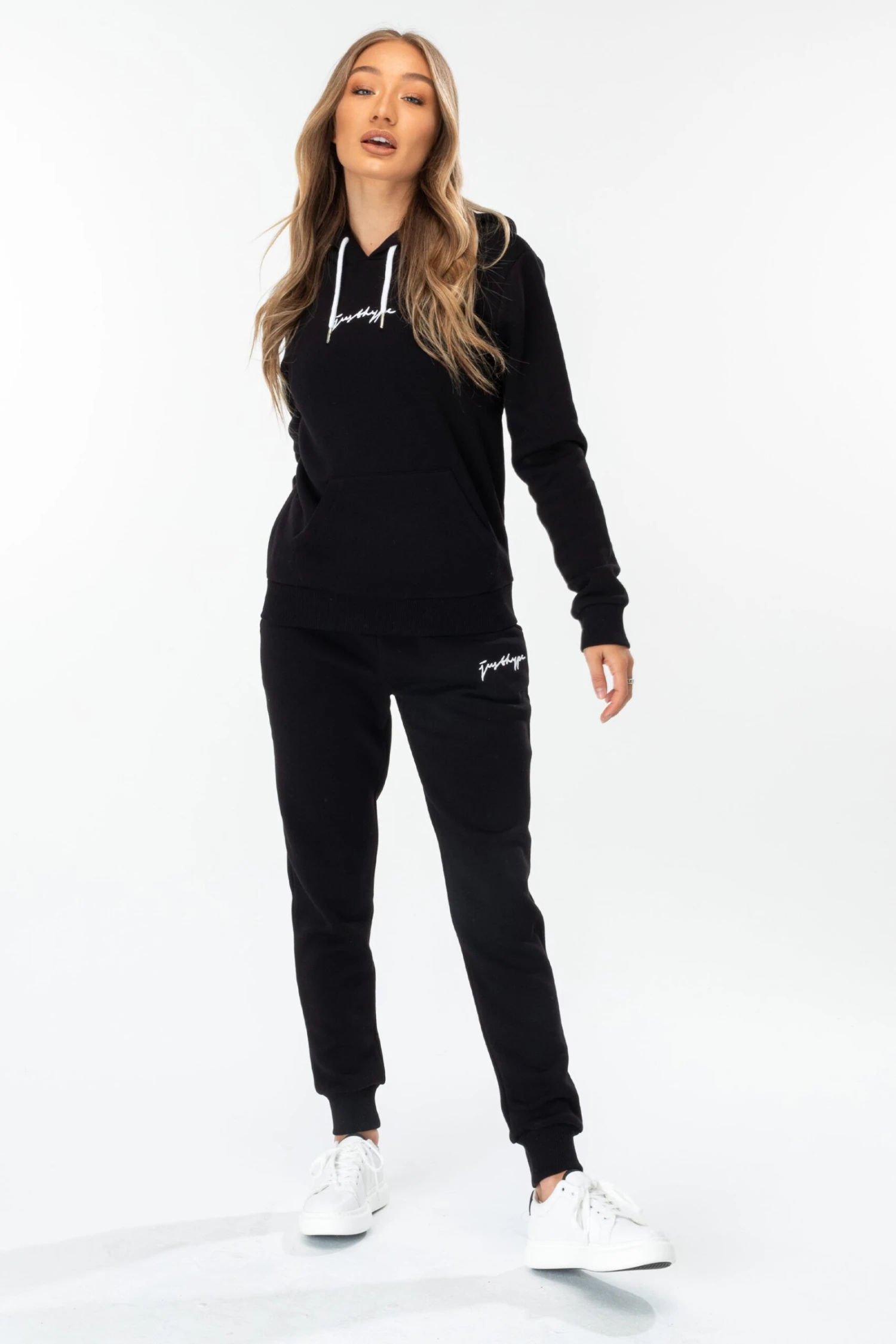HYPE BLACK SCRIBBLE WOMEN'S HOODIE 4 HYPE BLACK SCRIBBLE WOMEN'S HOODIE - Image 2