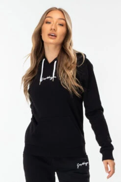 HYPE BLACK SCRIBBLE WOMEN'S HOODIE