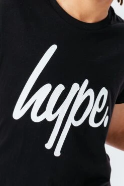HYPE UNISEX KIDS BLACK SCRIPT T-SHIRT -Hype CORE21 092detail
