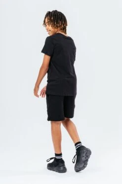 HYPE UNISEX KIDS BLACK SCRIPT T-SHIRT -Hype CORE21 092fullback