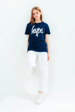 HYPE UNISEX KIDS NAVY SCRIPT T-SHIRT -Hype CORE21 093fullfront 0ee5947b 4fbd 4fcd 85b3 9d49db2a3cbc