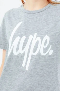 HYPE UNISEX KIDS GREY MARL SCRIPT T-SHIRT -Hype CORE21 094 detail 3d1c0303 13b5 45b5 8052 e825097d323c