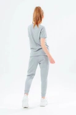 HYPE UNISEX KIDS GREY MARL SCRIPT T-SHIRT -Hype CORE21 094 full back 66a2d557 3c90 4904 bef3 56401127e997