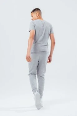 HYPE UNISEX KIDS GREY MARL SCRIPT T-SHIRT -Hype CORE21 094 FULL BACK