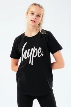 HYPE GIRLS BLACK SCRIPT T-SHIRT & LEGGINGS SET -Hype CORE21 125 MAIN