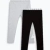 HYPE GIRLS BLACK & GREY 2 PACK LEGGINGS SET