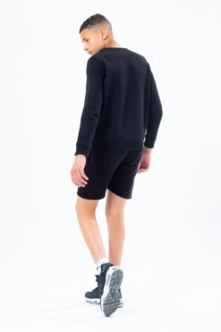 HYPE UNISEX KIDS BLACK SCRIPT CREW NECK 14 HYPE UNISEX KIDS BLACK SCRIPT CREW NECK -Hype CORE21 133 FULL BACK
