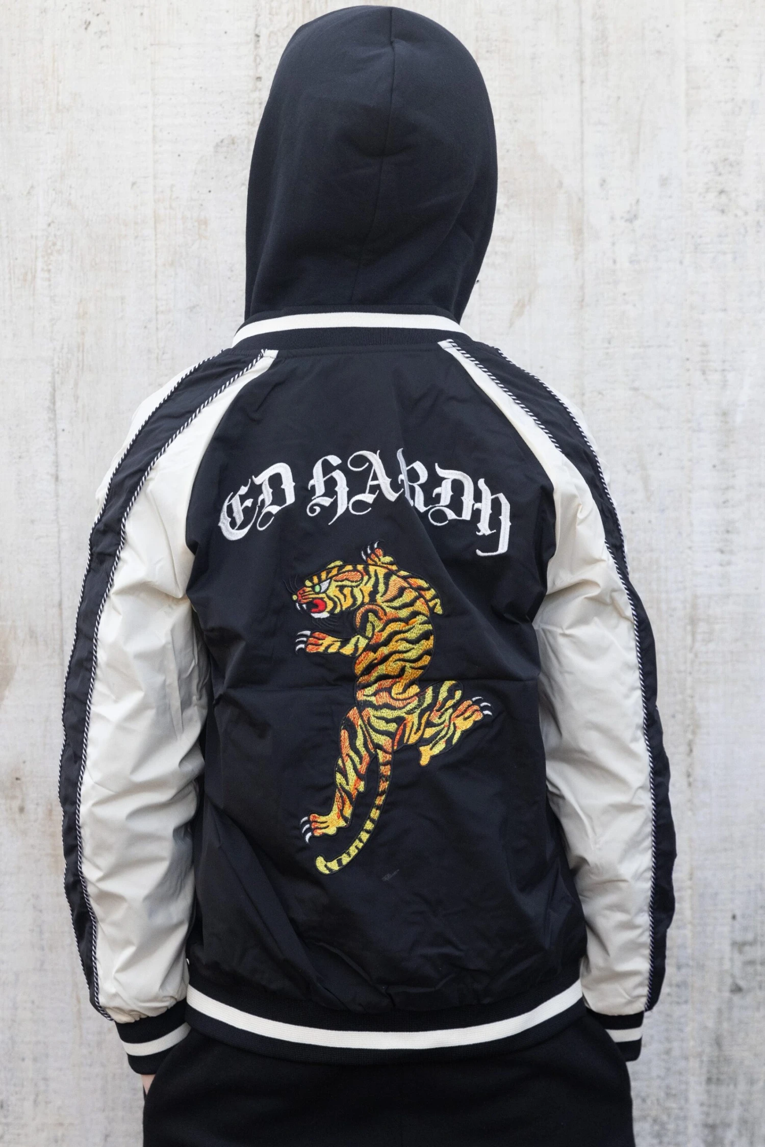 HYPE X ED HARDY BOYS BLACK TIGER SOUVENIR JACKET 5 HYPE X ED HARDY BOYS BLACK TIGER SOUVENIR JACKET - Image 3