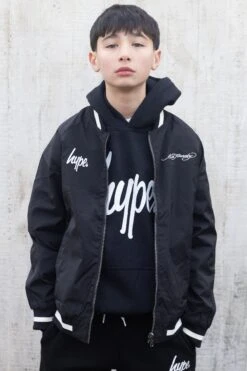 HYPE X ED HARDY BOYS BLACK REVERSIBLE ALLOVER TIGER SOUVENIR JACKET