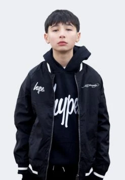 HYPE X ED HARDY BOYS BLACK REVERSIBLE ALLOVER TIGER SOUVENIR JACKET 35 HYPE X ED HARDY BOYS BLACK REVERSIBLE ALLOVER TIGER SOUVENIR JACKET -Hype CUEH 004 1 caeaab72 0d47 4071 b370 fc6cce32d512