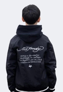 HYPE X ED HARDY BOYS BLACK REVERSIBLE ALLOVER TIGER SOUVENIR JACKET 37 HYPE X ED HARDY BOYS BLACK REVERSIBLE ALLOVER TIGER SOUVENIR JACKET -Hype CUEH 004 3 b78fd205 0f22 4287 aafd 10d11073ec18