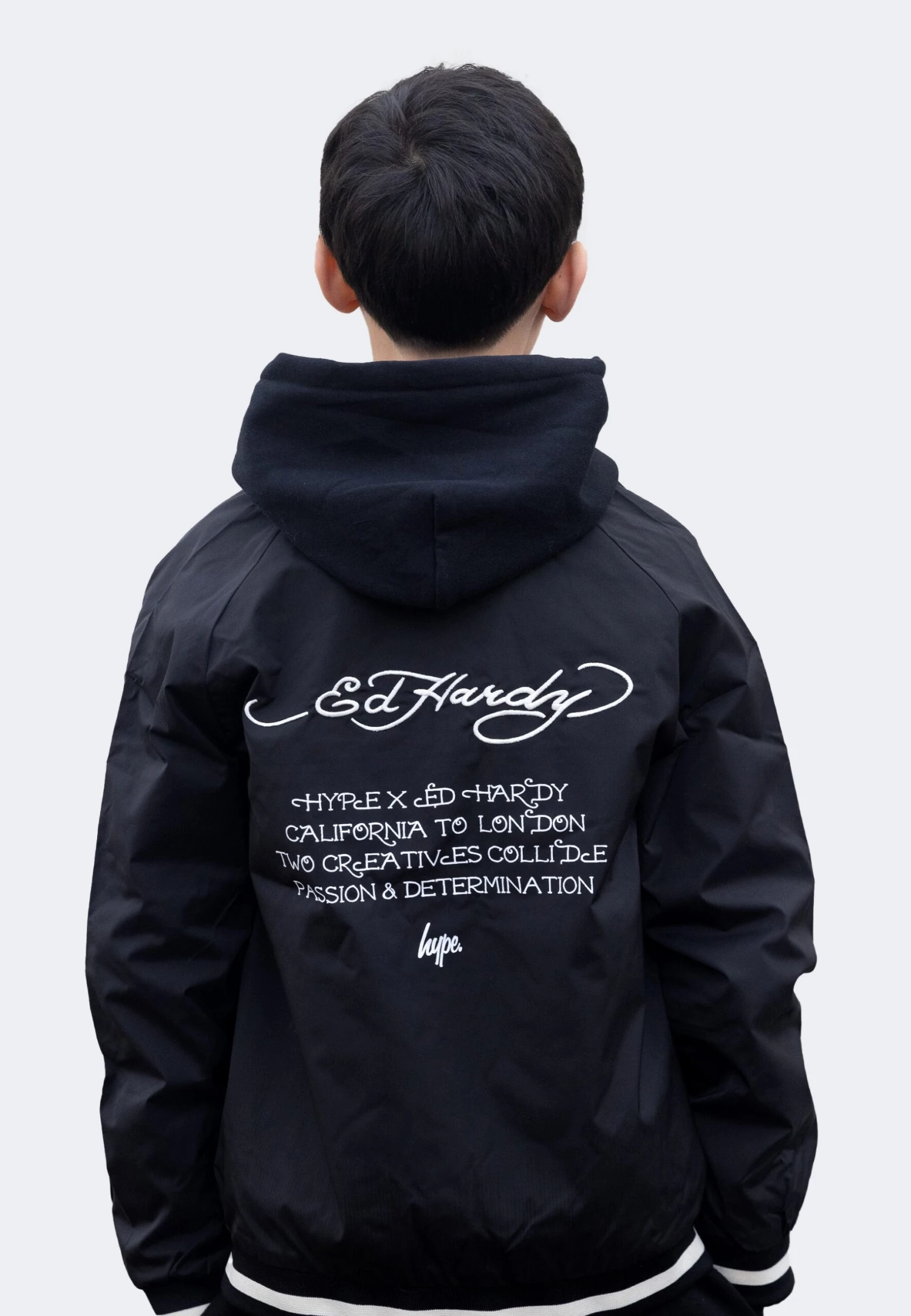 HYPE X ED HARDY BOYS BLACK REVERSIBLE ALLOVER TIGER SOUVENIR JACKET 18 HYPE X ED HARDY BOYS BLACK REVERSIBLE ALLOVER TIGER SOUVENIR JACKET - Image 16
