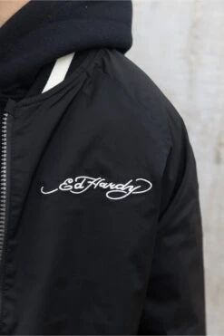 HYPE X ED HARDY BOYS BLACK REVERSIBLE ALLOVER TIGER SOUVENIR JACKET 29 HYPE X ED HARDY BOYS BLACK REVERSIBLE ALLOVER TIGER SOUVENIR JACKET -Hype CUEH 004 6