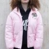 HYPE X ED HARDY GIRLS CROPPED PINK PUFFER JACKET -Hype CUEH 007