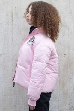 HYPE X ED HARDY GIRLS CROPPED PINK PUFFER JACKET 20 HYPE X ED HARDY GIRLS CROPPED PINK PUFFER JACKET -Hype CUEH 007 2