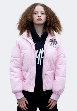 HYPE X ED HARDY GIRLS CROPPED PINK PUFFER JACKET 26 HYPE X ED HARDY GIRLS CROPPED PINK PUFFER JACKET -Hype CUEH 007 78b0f04d dcaf 430f 9740 7aae4081eaff