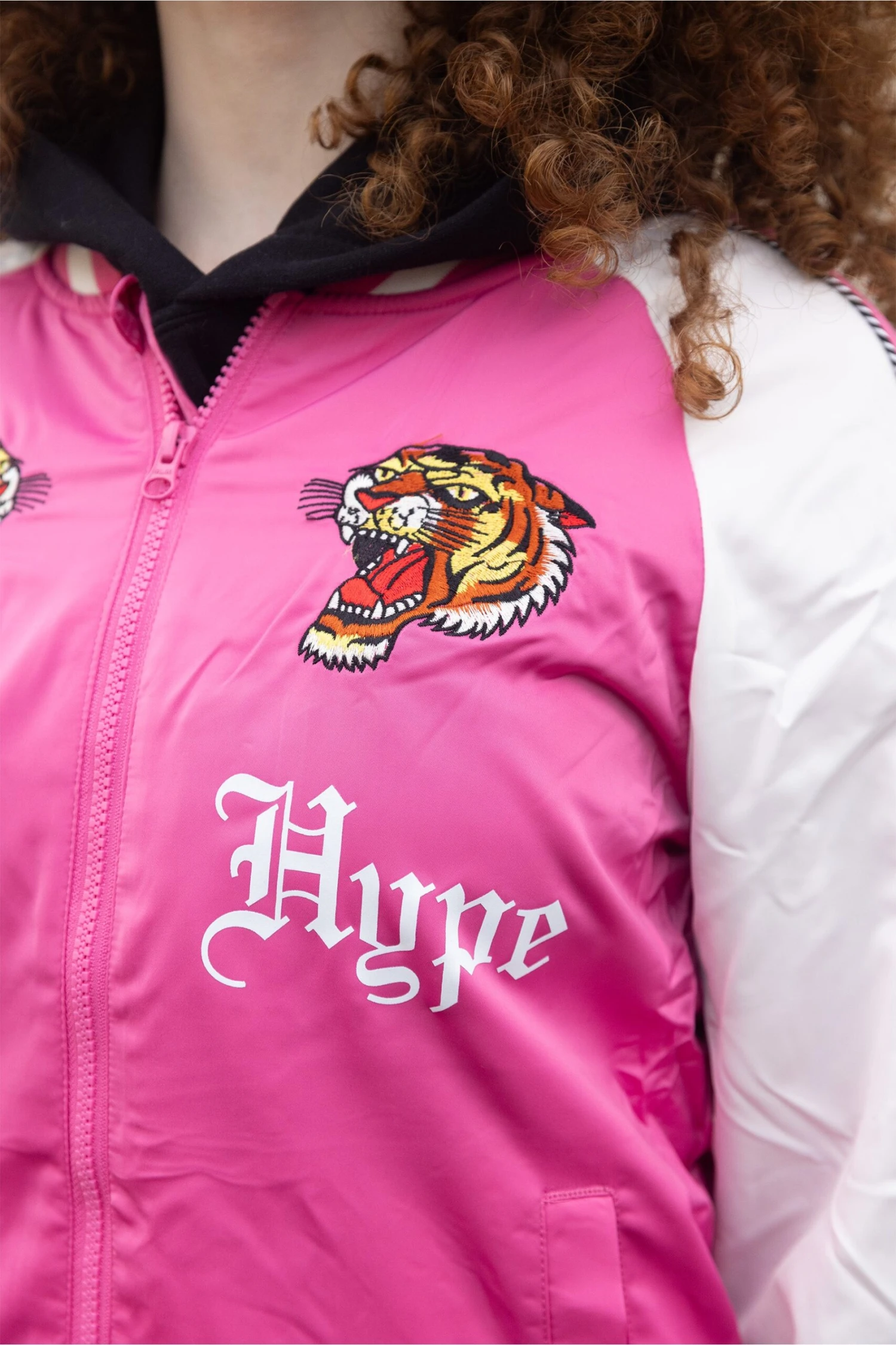 HYPE X ED HARDY GIRLS PINK TIGER SOUVENIR JACKET 9 HYPE X ED HARDY GIRLS PINK TIGER SOUVENIR JACKET - Image 7