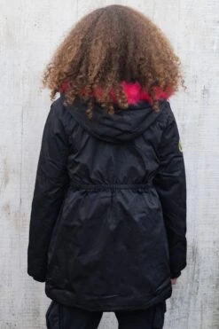 HYPE X ED HARDY GIRLS JAQUARD BLACK PARKA JACKET 19 HYPE X ED HARDY GIRLS JAQUARD BLACK PARKA JACKET -Hype CUEH 010 1