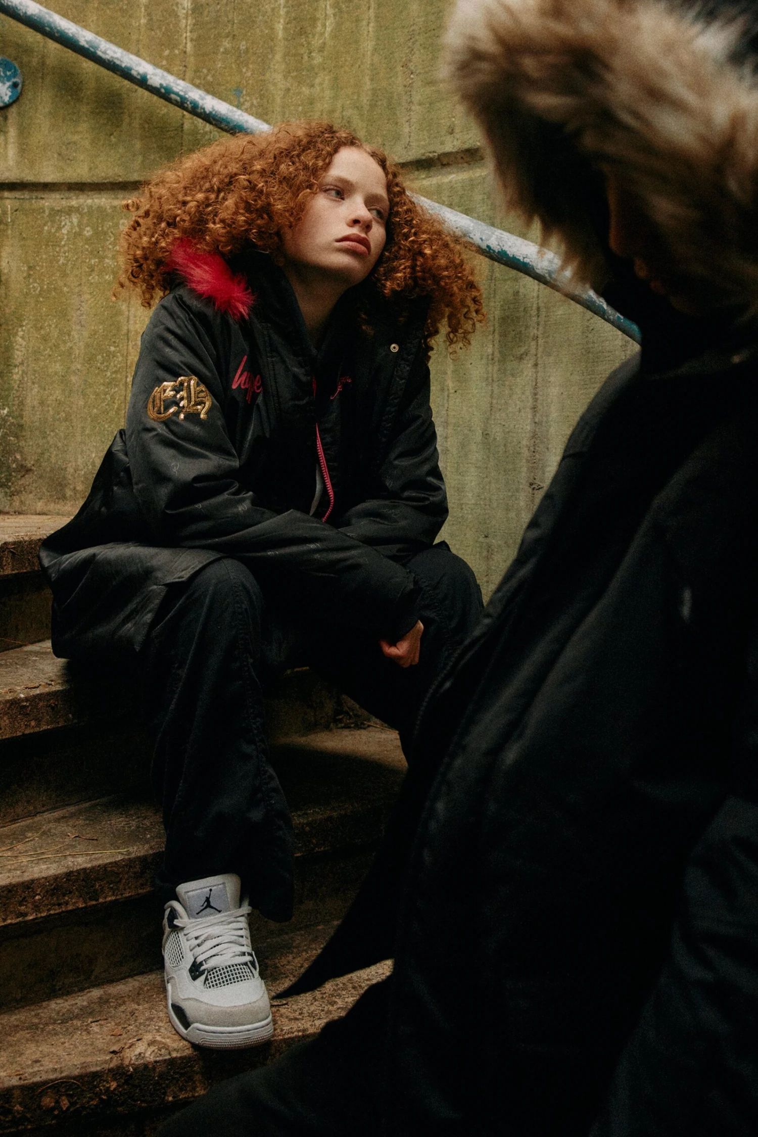 HYPE X ED HARDY GIRLS JAQUARD BLACK PARKA JACKET 12 HYPE X ED HARDY GIRLS JAQUARD BLACK PARKA JACKET - Image 10