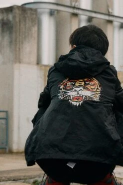 HYPE X ED HARDY BOYS LIGHTWEIGHT HOODED BLACK JACKET -Hype CUEH 011 7