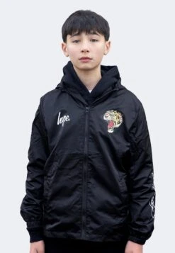 HYPE X ED HARDY BOYS LIGHTWEIGHT HOODED BLACK JACKET -Hype CUEH 011 d785318b eb92 4512 aa51 662a4ad77845
