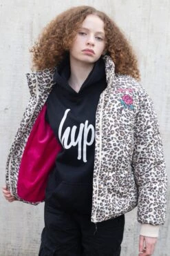 HYPE X ED HARDY GIRLS CROPPED LEOPARD MULTI JACKET -Hype CUEH 012 4