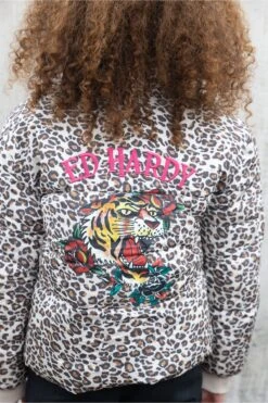 HYPE X ED HARDY GIRLS CROPPED LEOPARD MULTI JACKET -Hype CUEH 012 7