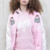 HYPE X ED HARDY GIRLS PINK JACKET FLORAL SOUVENIR JACKET -Hype CUEH 013