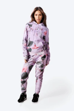 HYPE WOMENS LILAC WHISPER FLORAL SCRIBBLE PULLOVER HOODIE 8 HYPE WOMENS LILAC WHISPER FLORAL SCRIBBLE PULLOVER HOODIE -Hype GB1LD O3nLjz50MYKjS8Qg