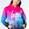 HYPE PINK SPRAY DRIPS GIRLS PULLOVER HOODIE
