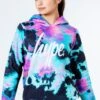 HYPE PINK & TEAL TIE DYE GIRLS PULLOVER HOODIE -Hype GIRLQ1HYP67