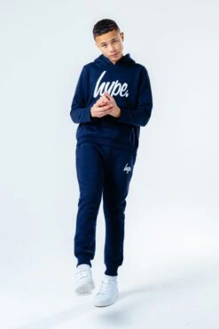 HYPE NAVY SCRIPT KIDS TRACKSUIT