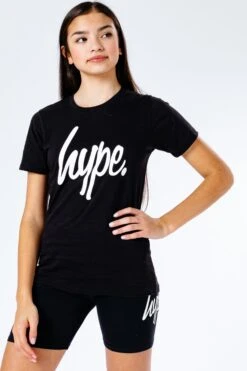 HYPE BLACK GIRLS T-SHIRT & CYCLE SHORTS SET -Hype HYPCYCLESHORTSET002detail2