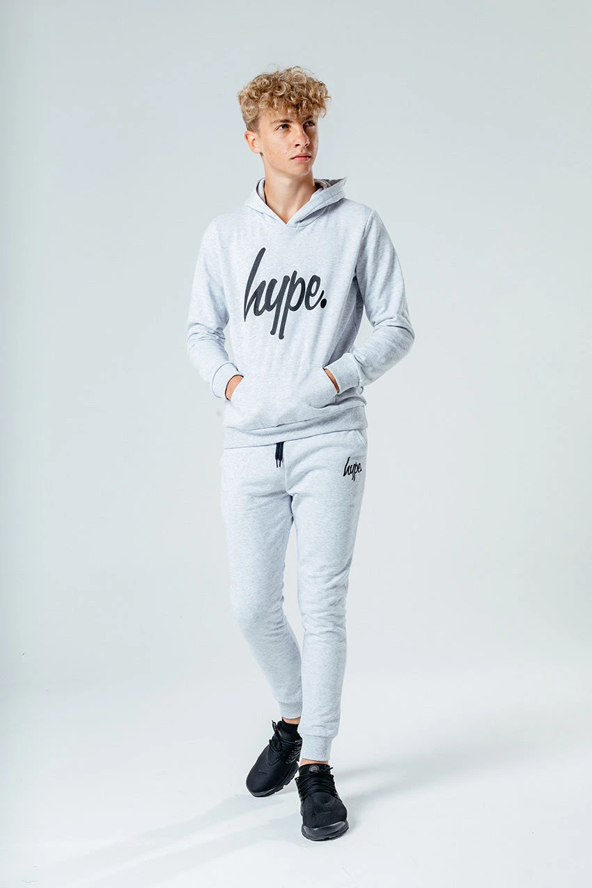 HYPE LIGHT GREY SCRIPT KIDS TRACKSUIT 3 HYPE LIGHT GREY SCRIPT KIDS TRACKSUIT