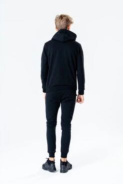 HYPE BLACK SCRIPT KIDS TRACKSUIT -Hype HYPHOODSET002 1