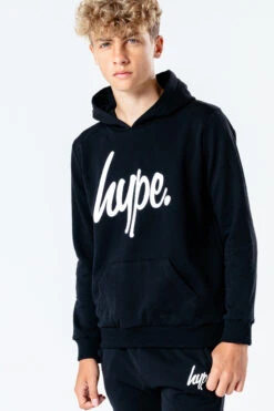 HYPE BLACK SCRIPT KIDS TRACKSUIT -Hype HYPHOODSET002 2