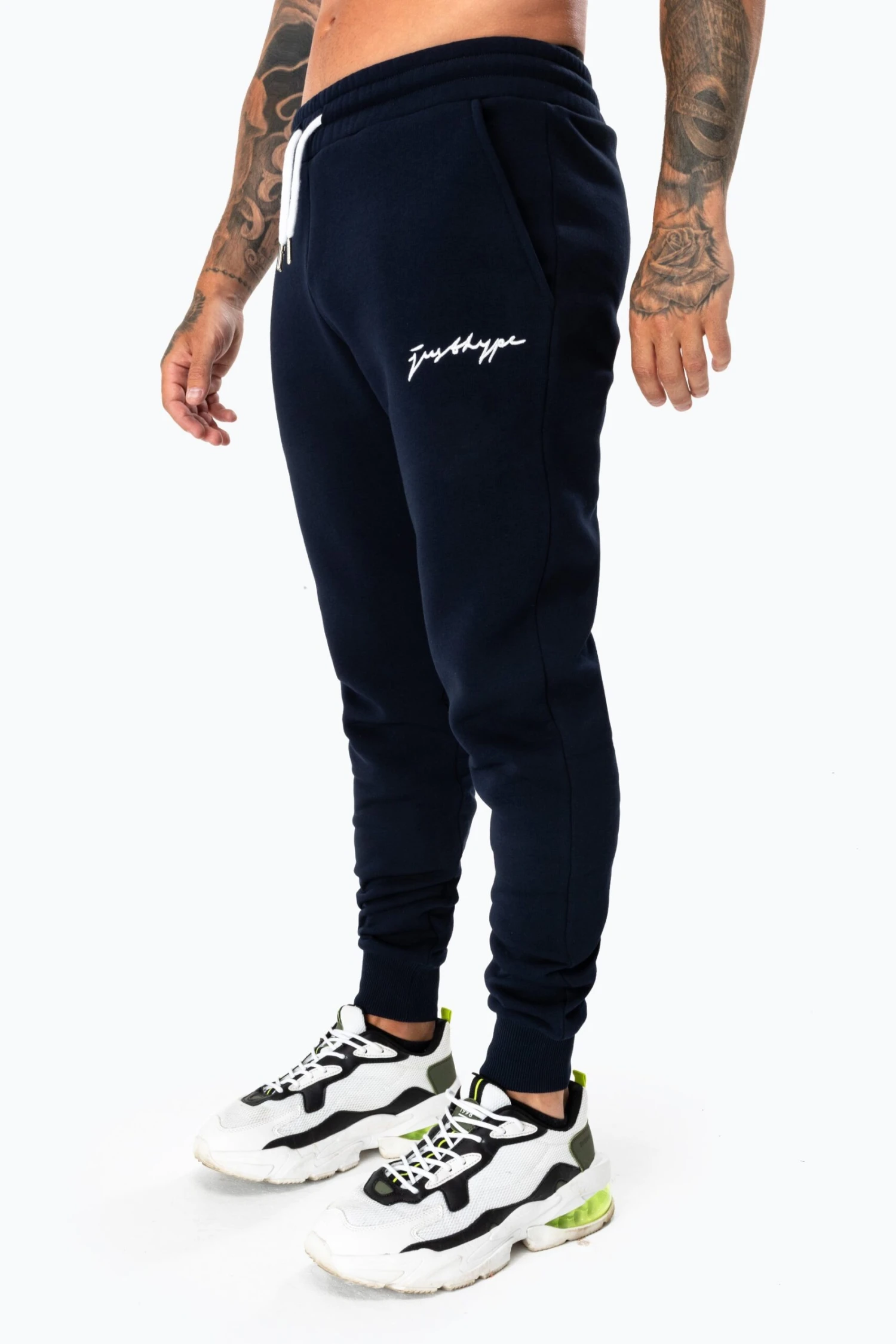 HYPE NAVY SCRIBBLE LOGO MEN'S JOGGERS 3 HYPE NAVY SCRIBBLE LOGO MEN'S JOGGERS