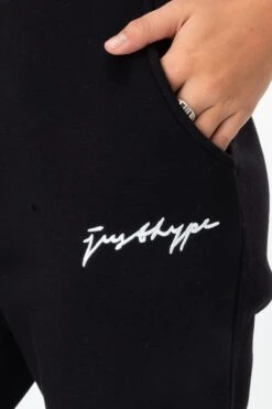 HYPE BLACK SCRIBBLE LOGO WOMEN'S JOGGERS -Hype HYPSCRIBW003 2