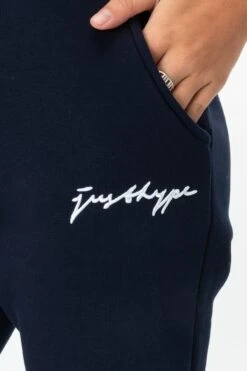HYPE NAVY SCRIBBLE LOGO WOMEN'S JOGGERS -Hype HYPSCRIBW006 2