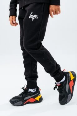 HYPE BLACK ZIP THROUGH HOODIE BOYS TRACKSUIT SET -Hype HYPTSS 002detail 1