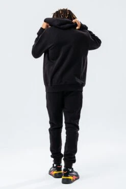 HYPE BLACK ZIP THROUGH HOODIE BOYS TRACKSUIT SET -Hype HYPTSS 002fullback