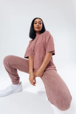 Hype. Brown Vintage Women's Boxy Fit T-Shirt -Hype M46752s4