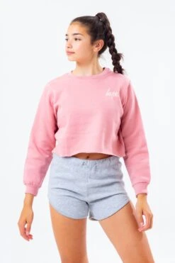 HYPE THREE PACK MULTI GIRLS CROP CREW NECK 9 HYPE THREE PACK MULTI GIRLS CROP CREW NECK -Hype MMP6PINK