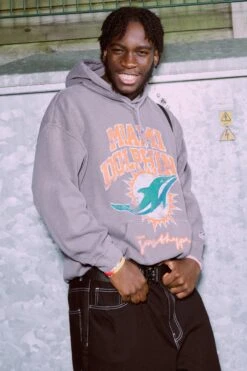 NFL X HYPE ADULTS BROWN MIAMI DOLPHINS HOODIE