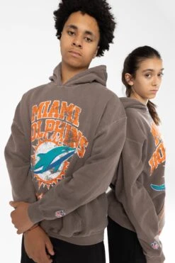 NFL X HYPE KIDS BROWN MIAMI DOLPHINS HOODIE 12 NFL X HYPE KIDS BROWN MIAMI DOLPHINS HOODIE -Hype NFL037K